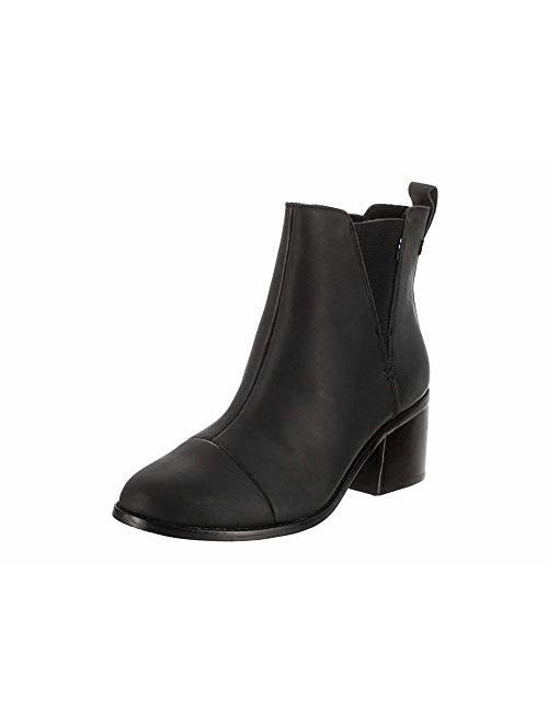 TOMS Women's Esme Boot Black Leather 8.5 M