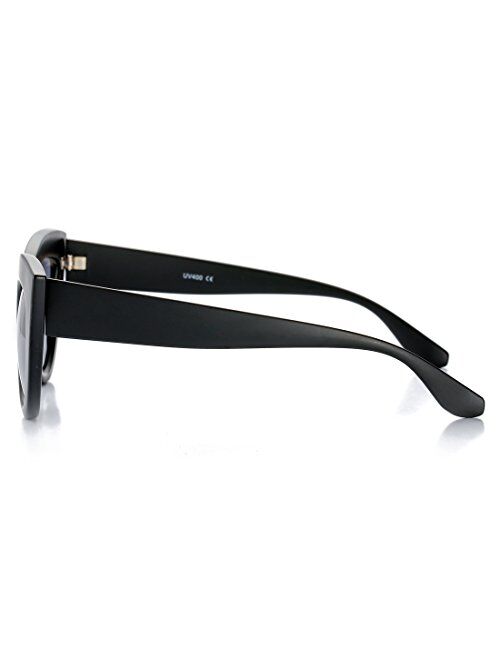 Retro Cateye Sunglasses for Women Fashion Clout Goggles Mirror UV400 Protection Cat Eye Sun Glasses