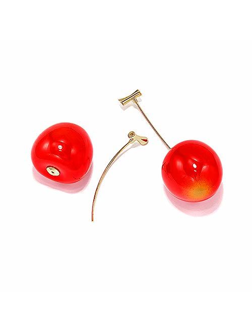 Wowanoo Cherry Earring Fruit Drop Dangle for Women