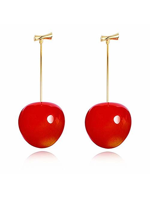 Wowanoo Cherry Earring Fruit Drop Dangle for Women