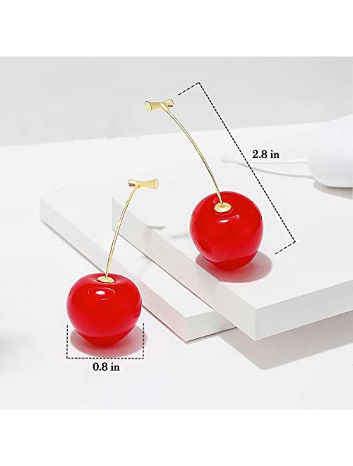 Wowanoo Cherry Earring Fruit Drop Dangle for Women