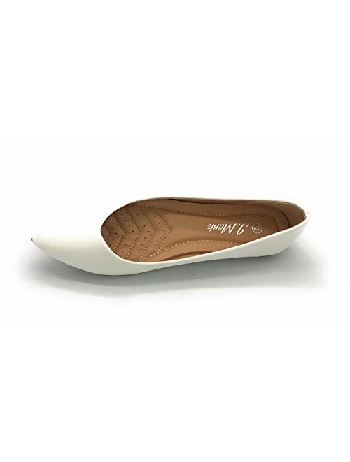 Women's Casual Pointed Toe Flats Comfort Classic Slip On Shoes