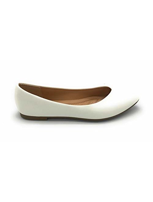 Women's Casual Pointed Toe Flats Comfort Classic Slip On Shoes