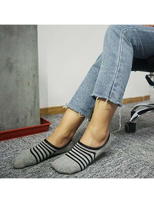 No Show Socks Women Ankle Low Cut Socks Invisible Non Slip Footies Liner for Sneakers Boat Shoes 3 to 6 Pairs