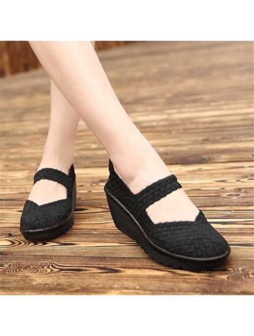 Ruiatoo Slip On Walking Shoes for Women Lightweight Air Tennis Shoes Comfort Fashion Sneakers 