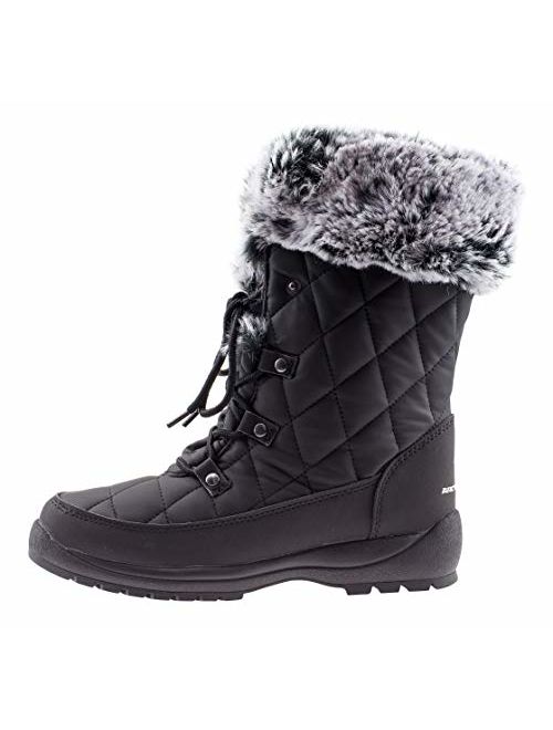 ArcticShield Women's Anna Warm Waterproof Insulated Comfortable Memory Foam Fur Winter Snow Boots
