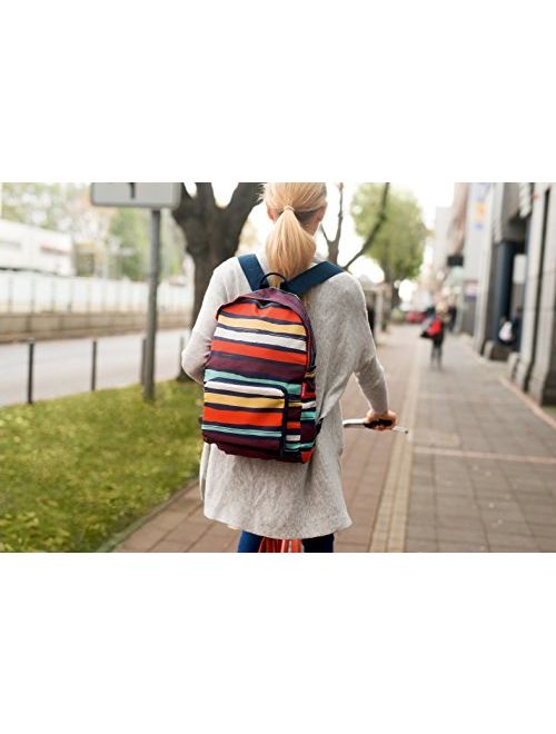 reisenthel Mini Maxi Rucksack, Foldable Travel Backpack with Built-in Carrying Pouch