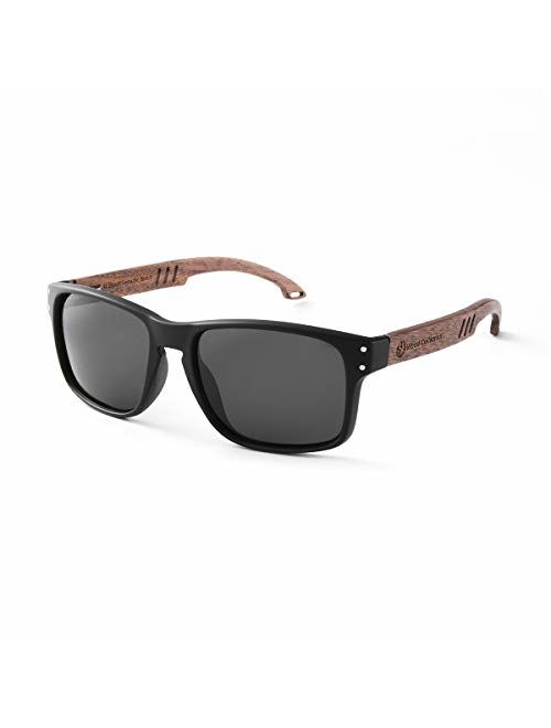 SKADINO Sunglasses For Men With Polarized Lens Handmade Bamboo Sunglasses For Men&Women 