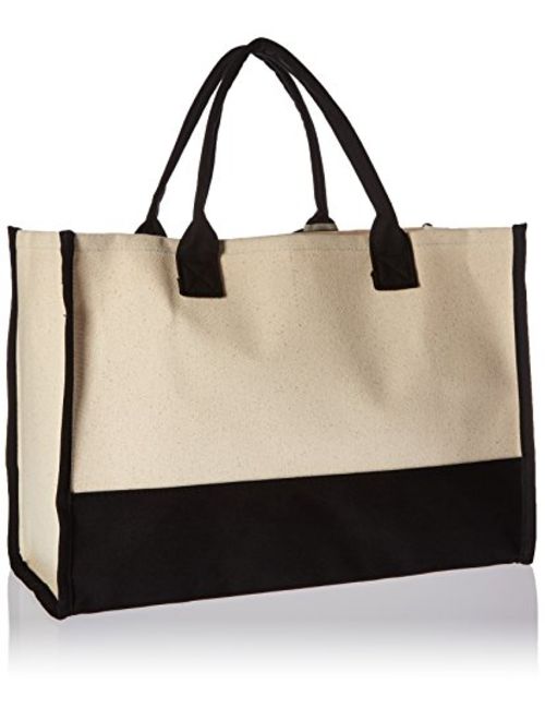Mud Pie Initial Canvas Tote Bags