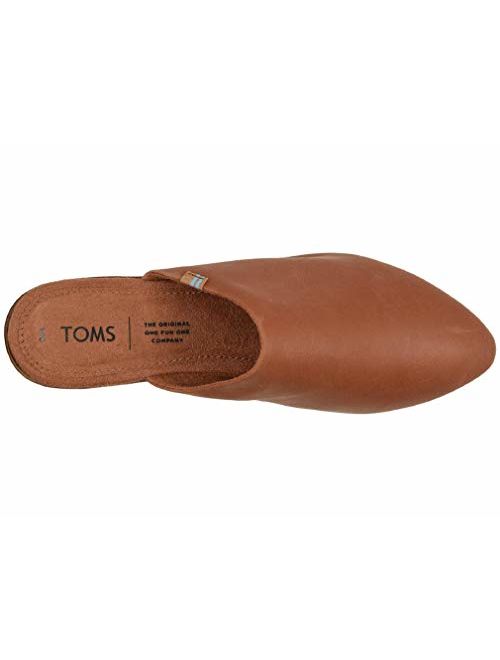 TOMS Jutti Mule Flats Hazel Leather 10014168 Women's Size 10