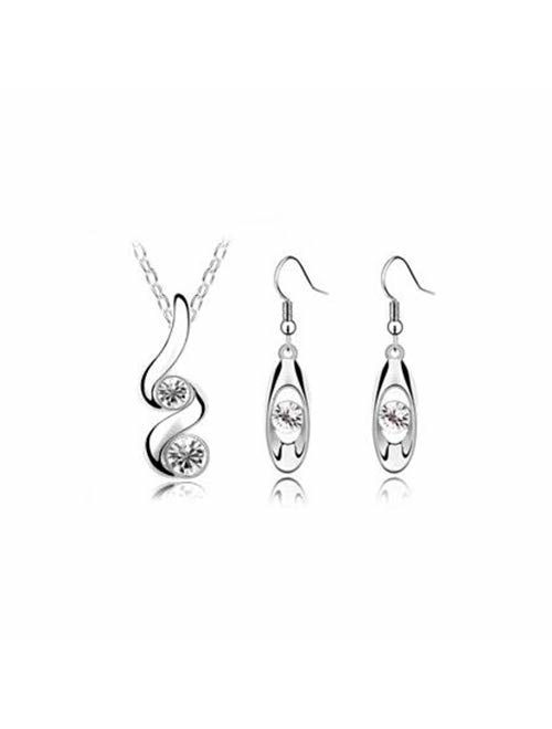 Iumer Fashion Crystal Drop Earring Oval Dangle Earrings