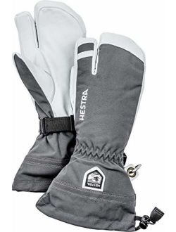 Hestra Army Leather Heli Ski Glove - Classic 3-Finger Snow Glove for Skiing and Mountaineering