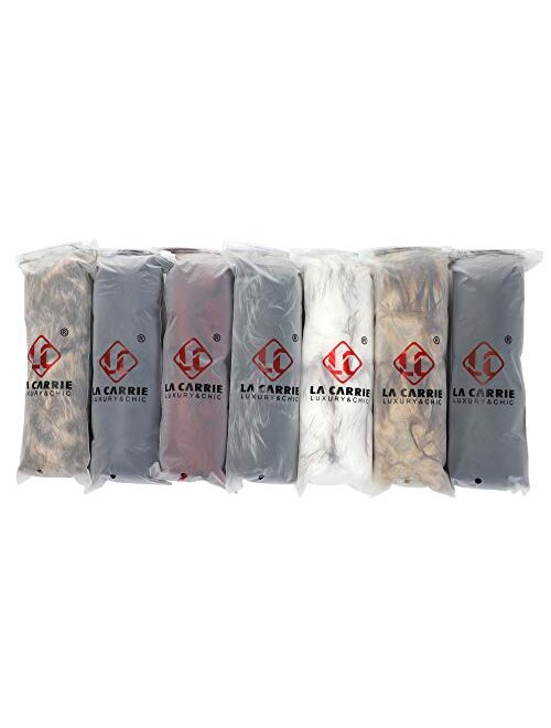 La Carrie Women's Snakeskin Print Faux Fur Wrist Cuffs,Winter Fox Furry Bands Arm Warmer