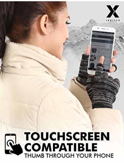 IGN1TE Touch Screen Winter Knit Gloves for Men & Women - Lightweight & Warm Thermal Magic Tech Gloves for Texting, Running, Driving, Hiking, Cycling & Casual Wear - 3-Fin