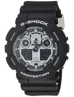 G-Shock GA-100BW-1A White and Black Series Luxury Watch - Black/One Size