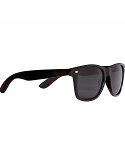 Woodies Ebony Wood Sunglasses with Black Polarized Lenses for Men or Women