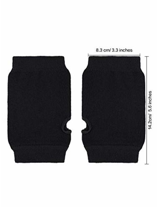 Blulu Fingerless Warm Gloves with Thumb Hole Cozy Half Fingerless Driving Gloves Knit Mittens for Men, Women