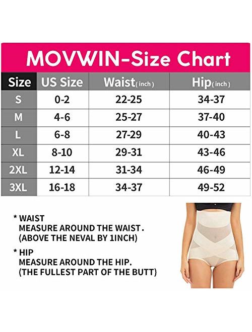 MOVWIN Shapewear for Women Tummy Control - Body Shaper Slimming Spanks Girdles Panties