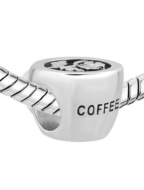 JewelryHouse Fashion Coffee Cup Bead Charms for Bracelets