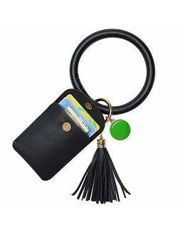 Takyu Keychain Bracelet, Wristlet Key Ring Bracelet with Card Holder for Women