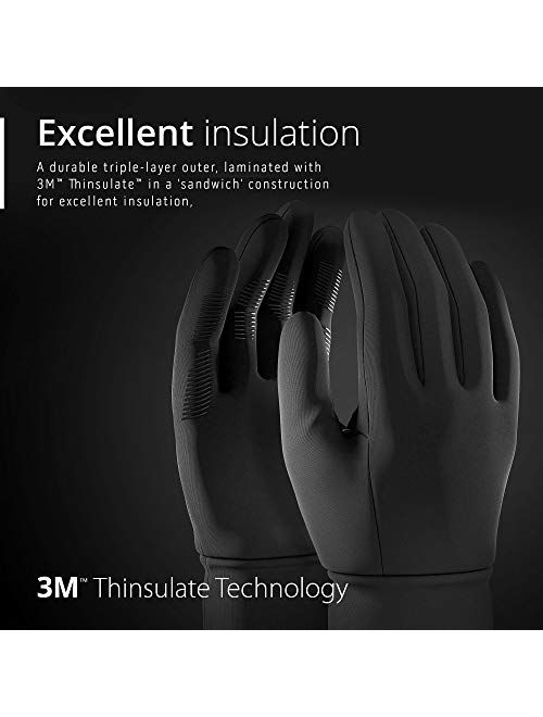 Mujjo Touchscreen Gloves for Winter with 3M Thinsulate | Windproof, Thermal, Insulated Texting Gloves | Touch Screen Gloves for Men, Women (Large)
