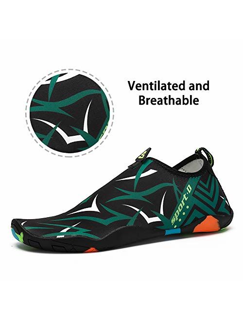 Coolloog Men Women Water Shoes Multifunctional Quick-Dry Barefoot Beach Swim Shoes for with Drainage Holes