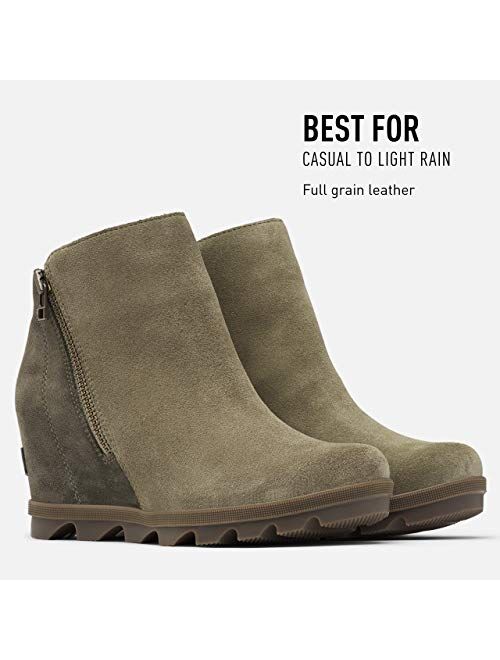 Sorel Full Grain Leather Joan of Arctic High Heel Wedge Boots