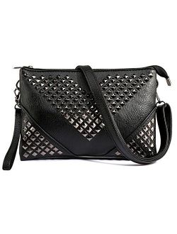 CrossBody Shoulder Bag Day Clutch Purse for Women Leather Wristlet Handbag