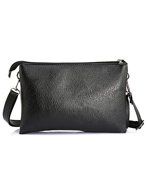 CrossBody Shoulder Bag Day Clutch Purse for Women Leather Wristlet Handbag