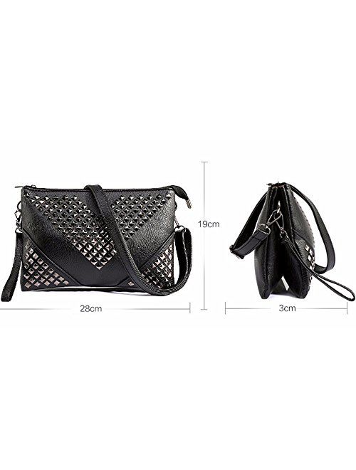 CrossBody Shoulder Bag Day Clutch Purse for Women Leather Wristlet Handbag