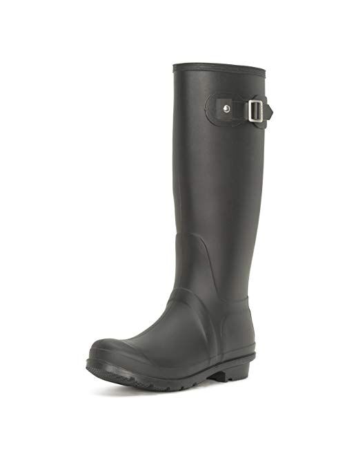 Womens Snow Tall Waterproof Rain Muck Dog Walking Buckle Wellington Boot