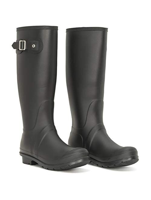 Womens Snow Tall Waterproof Rain Muck Dog Walking Buckle Wellington Boot