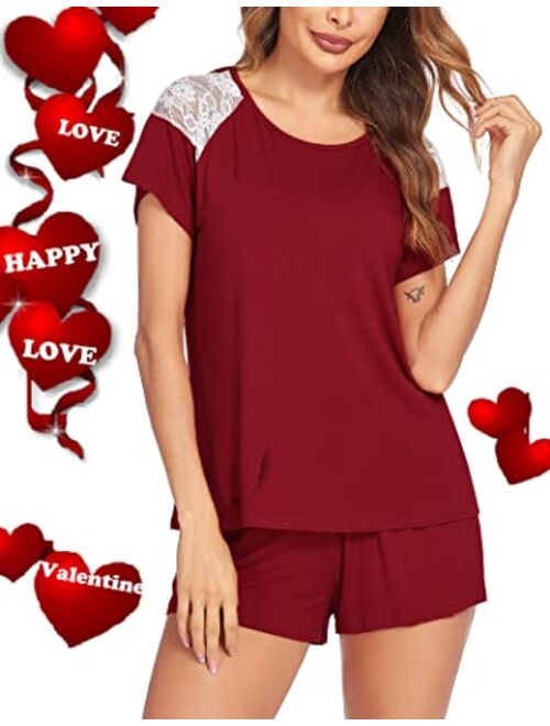 Avidlove Women's Pajama Set Short Sleeve Sleepwear Pjs Sets Ladies 2-Piece Nightwear(S-XXL)