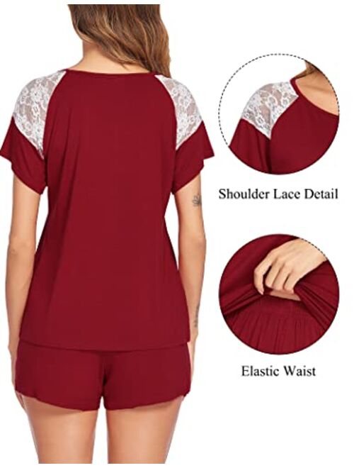 Avidlove Womens Pajama Set Short Sleeve Sleepwear Pjs Sets Ladies 2-Piece Nightwear S-XXL 