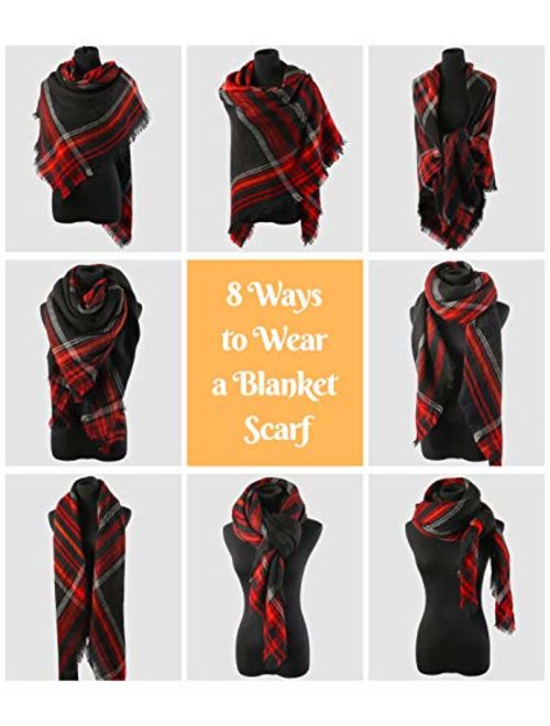 Oversized Long Blanket Scarf, Wrap and Shawl, Cashmere FeeL Pashmina, Cozy Warm for Winter Fall