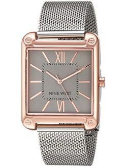 Women's Rose Gold-Tone and Silver-Tone Mesh Bracelet Watch