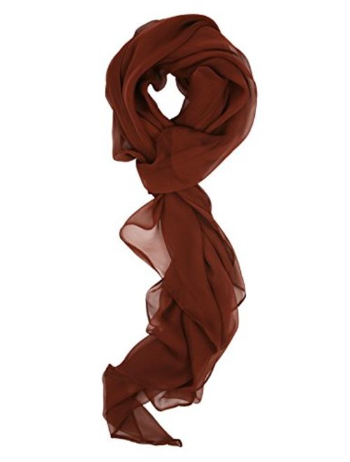 Love Lakeside Solid Color and Polka Dot Silk Blend, Lightweight, Modern Scarf