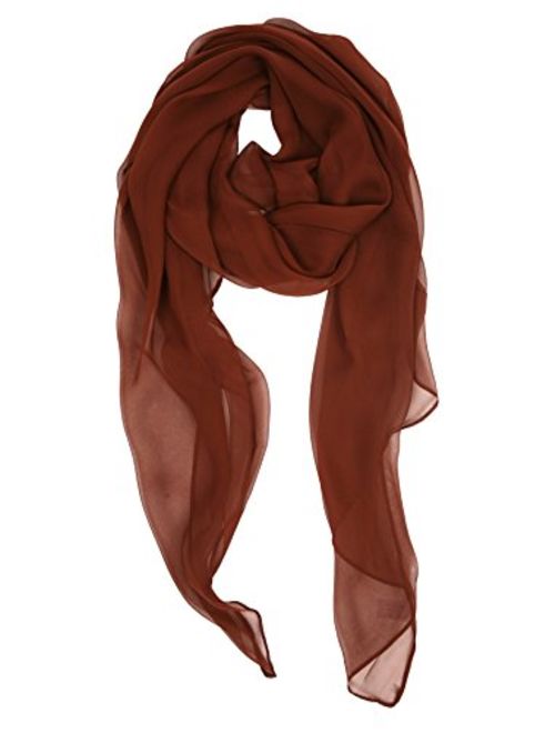 Love Lakeside Solid Color and Polka Dot Silk Blend, Lightweight, Modern Scarf