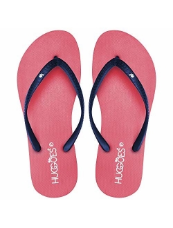 HUGGOES - Ultra Soft Comfortable Natural Rubber Summer Beach Flip Flops for Women