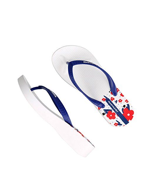 Hotmarzz Women's Fashion High Heel Stylish Platform Flip Flops Wedge Sandals Summer Beach Slippers