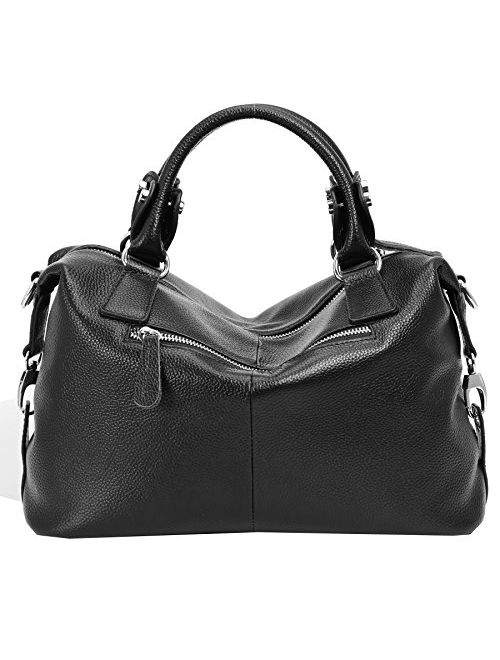 Heshe Leather Shoulder Bag Womens Tote Top Handle Handbags Cross Body Bags for Office Lady