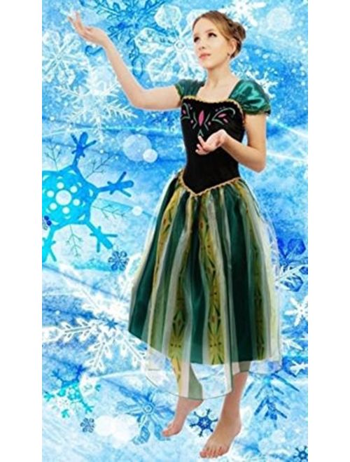 kuisen Princess Costume Adult Women Girls Kids Coronation Dress Costume
