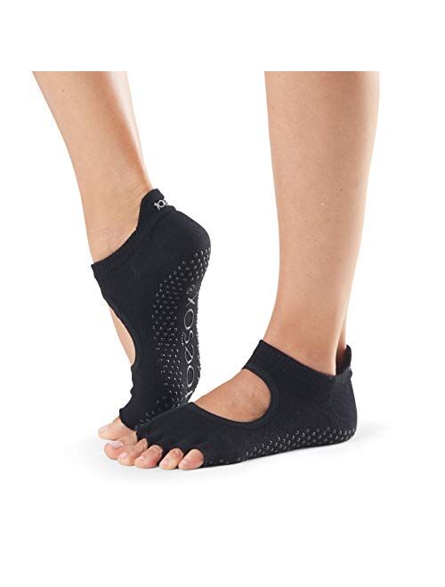 Toesox Women's Bellarina Half Toe Grip Non-Slip for Ballet, Yoga, Pilates, Barre Toe Socks