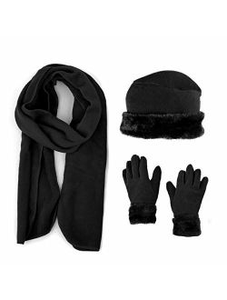 Boxed-gifts Women's Warm Fleece Winter - Women's Hat and Glove Set + Hats Gloves Scarves for Women