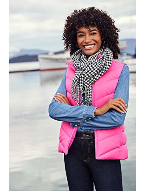Lands' End Women's Puffer Vest Lightweight Padded Outerwear