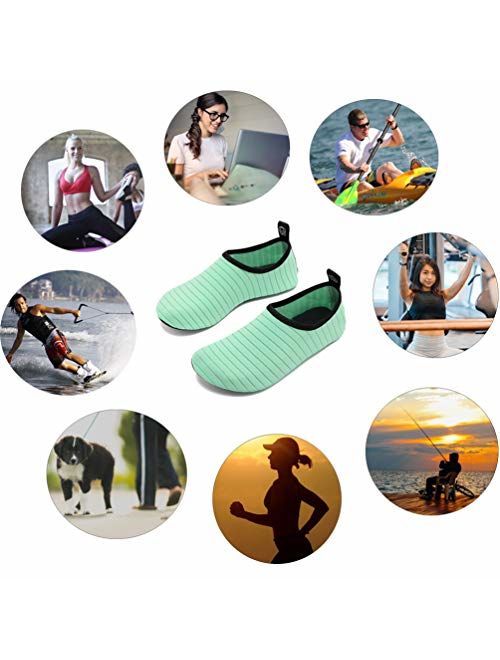 Coolloog Women Men Water Shoes Barefoot Quick-Dry Aqua Yoga Socks Beach Exercise Shoes for Kids Home Shoes