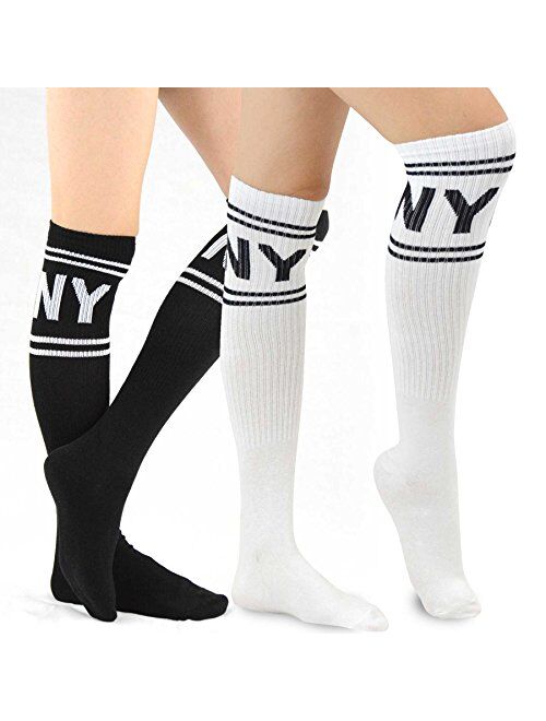 Teehee Women's Fashion Over The Knee Socks - 4 Pairs Pack