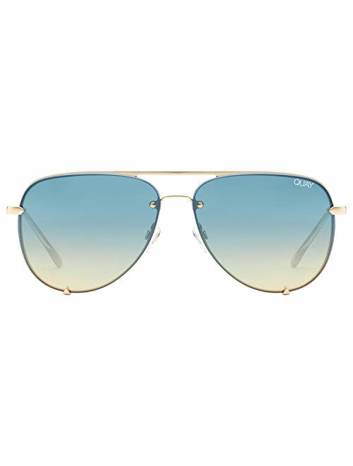 Quay Australia x Desi Perkins Women's High Key Rimless Aviator Sunglasses
