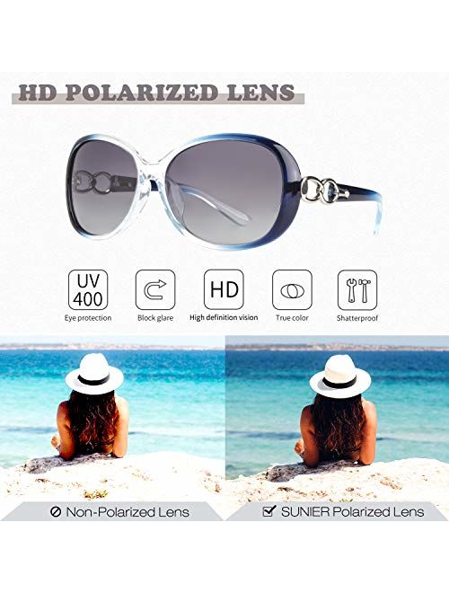 Polarized Sunglasses for Women Oversized Sun Glasses Fashion Shades SUNIER S85