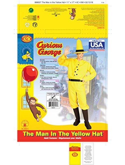 Rubie's Costume Co - The Man with the Yellow Hat Adult Costume